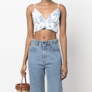 Sandro floral print bralette top